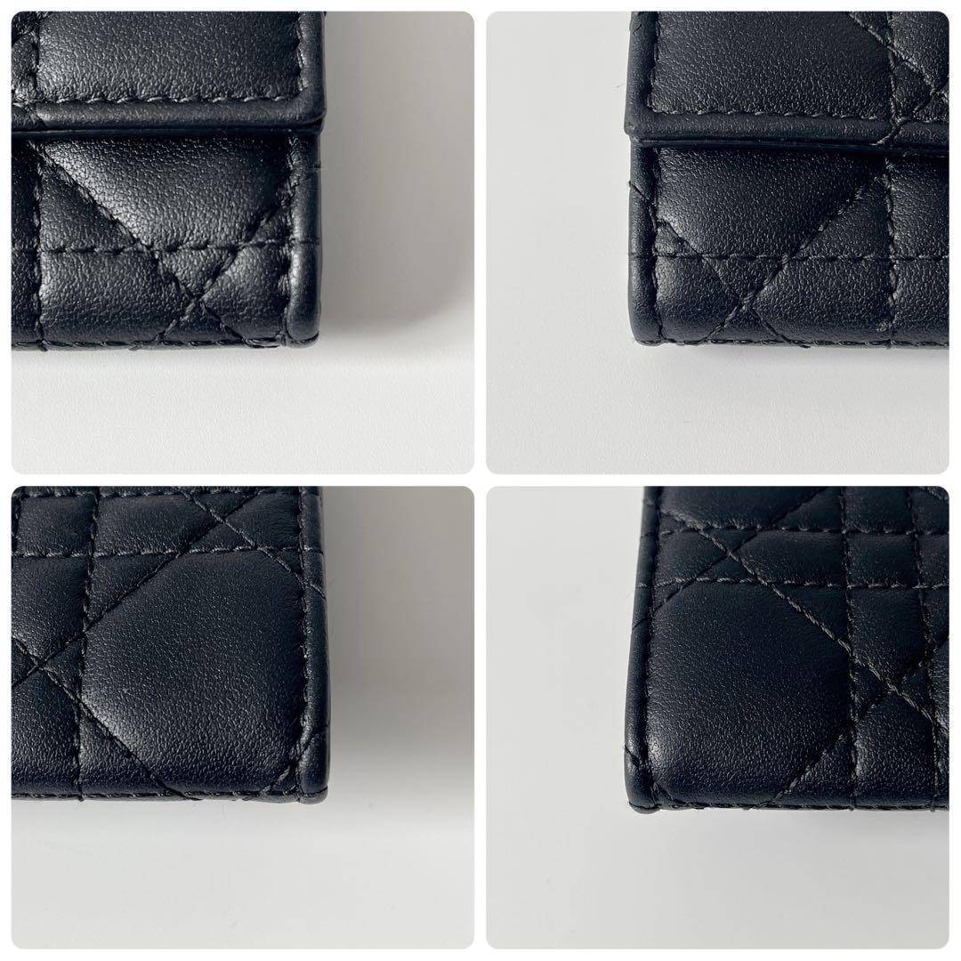 ディオール MY DIOR GLYCINE ウォレット カナージュ レザー 黒 - メルカリ