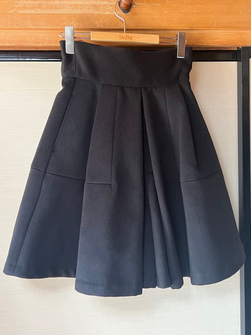 極美品seventenアフレスカート 式パンツ ハイウエストフレアキュロット