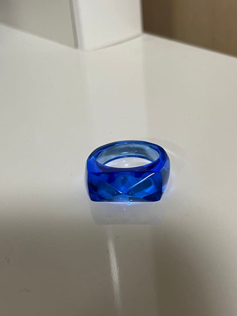 Baccarat クリスタルリング 青