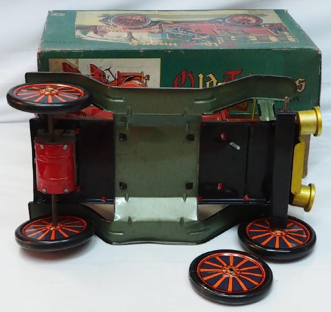 増田屋【オールドタイマー 大 タイヤ外れ有 赤】ブリキin toy car箱付