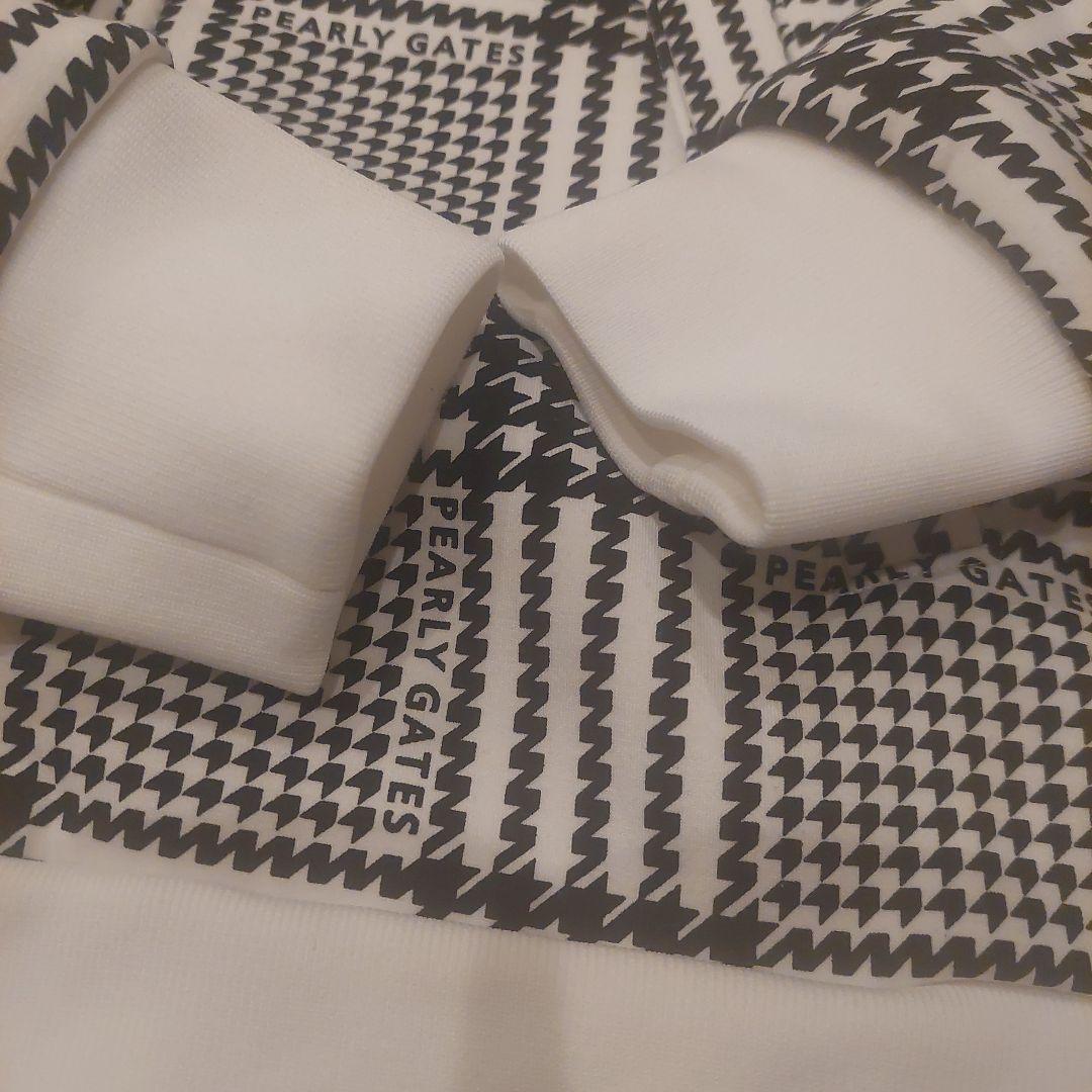 【美品】パーリーゲイツ　千鳥柄　パーカー　パンツ 上下セット チェック　白　黒