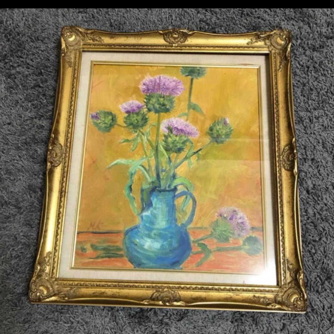 あざみ」油絵F8（455×380mm）