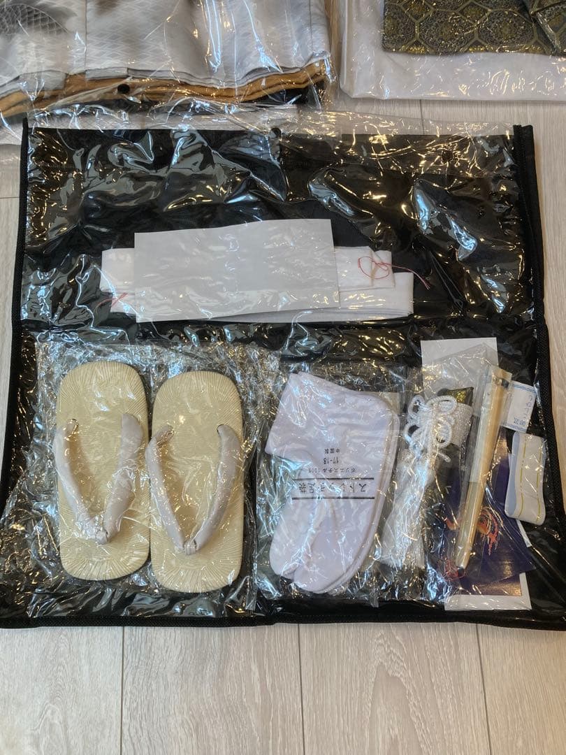 京越卸屋　七五三 着物セット 12点 鷹龍-金茶-藍鼠袴　男の子 5歳