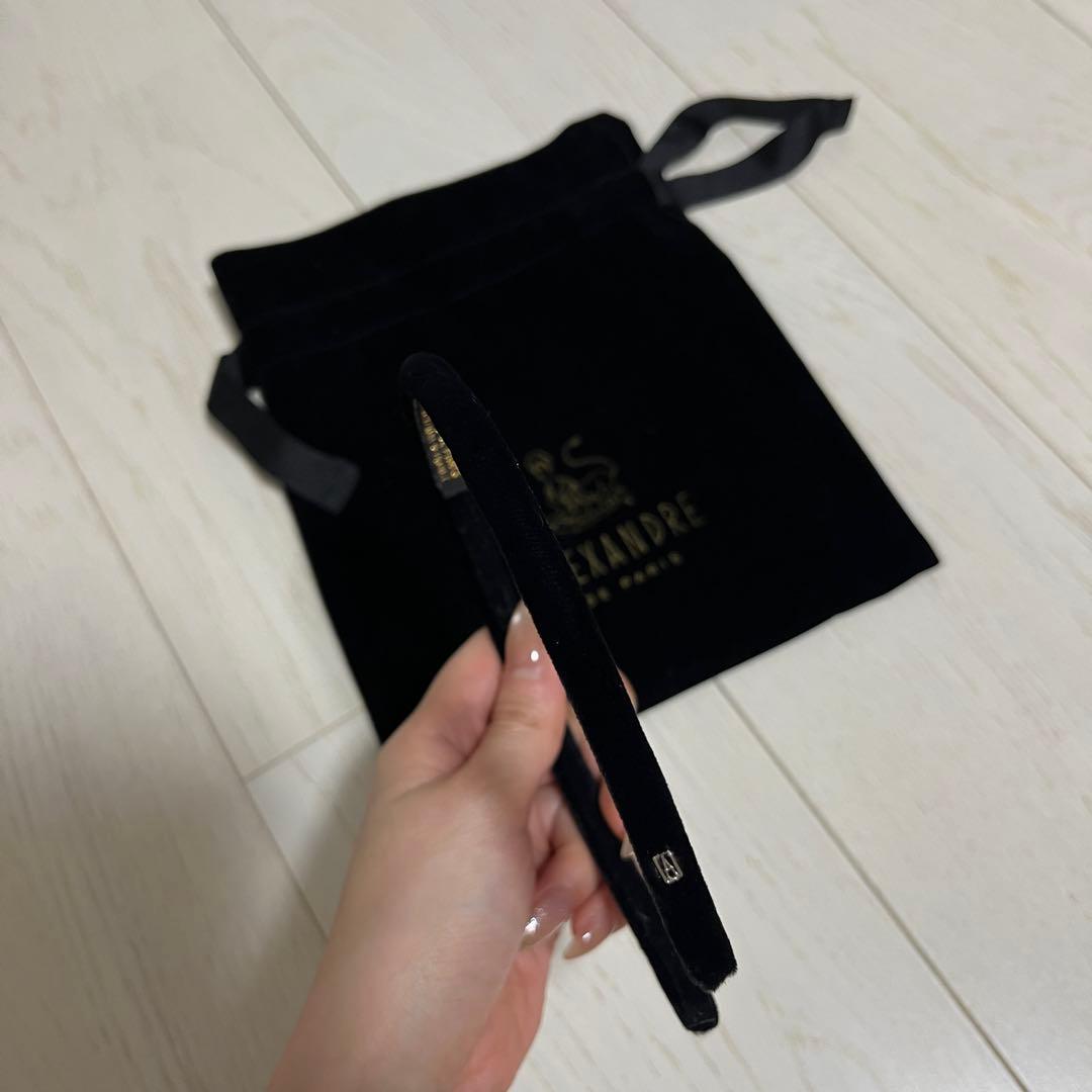 ALEXANDRE DE PARIS ヘアカチューシャ ブラック