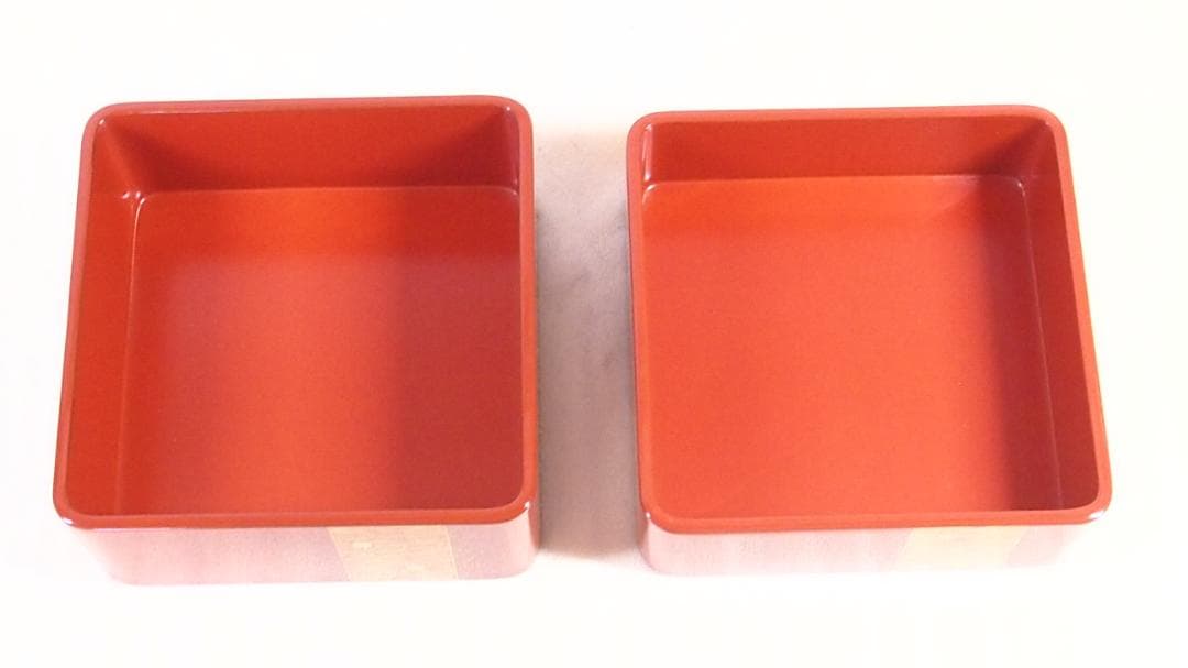 【美品】輪島塗 わじま慶塚 沈金模様 洗朱蝋色三段重箱 弁当箱/お重 漆器/食器