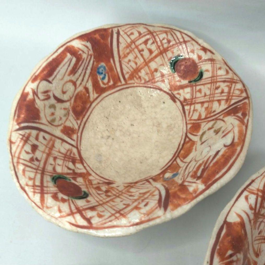 黒岩卓実 たくみ窯 変形鉢 6枚 赤絵 金彩 色絵 美濃焼 人気作者