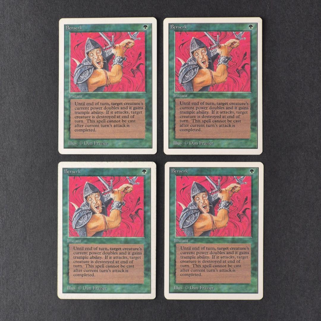 狂暴化/Berserk アンリミテッド 英語版 4枚セット MTG y-707 - メルカリ
