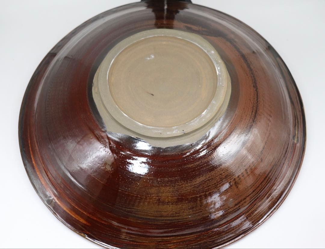 小鹿田焼　大皿　置物　共箱　送料込み1101