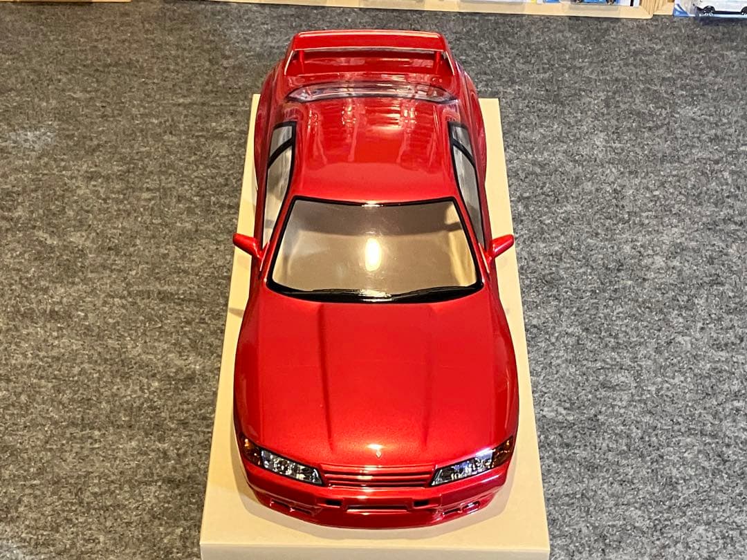 タミヤラジコン 日産スカイラインGT-R 塗装済 スペアボディ R32メタレッド