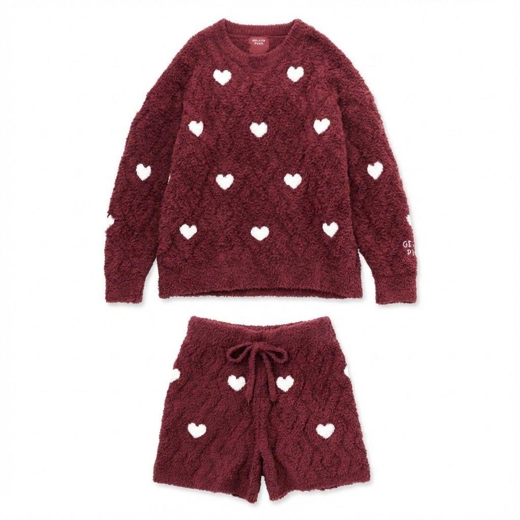 gelato pique ハートアランプルオーバー&ショートパンツSET