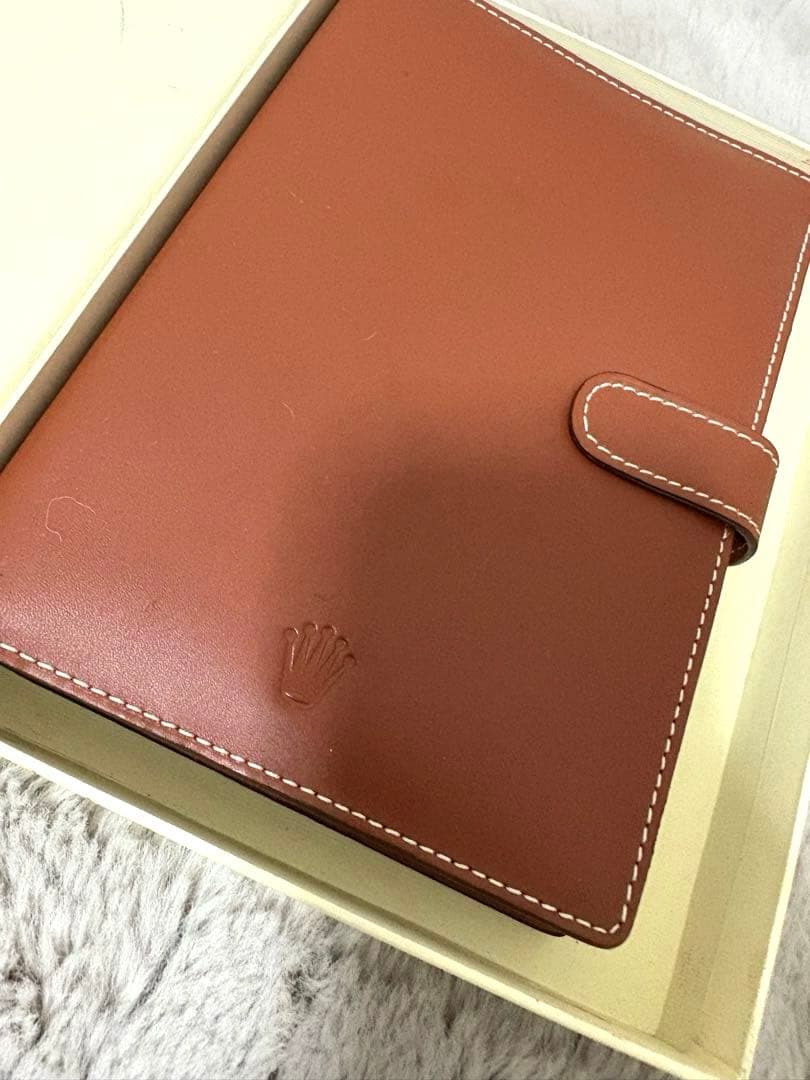 A*G様 未使用品 ROLEX レザー 手帳 スケジュール帳 キャメル ブラウン