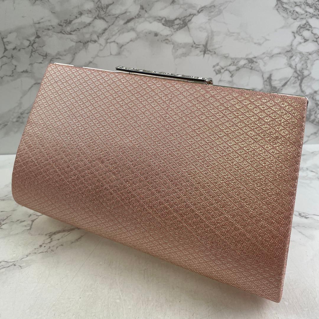 佐賀錦織 ピンク×銀 和柄 振袖 着物 和装用バッグ 草履23㎝ M 2点セット