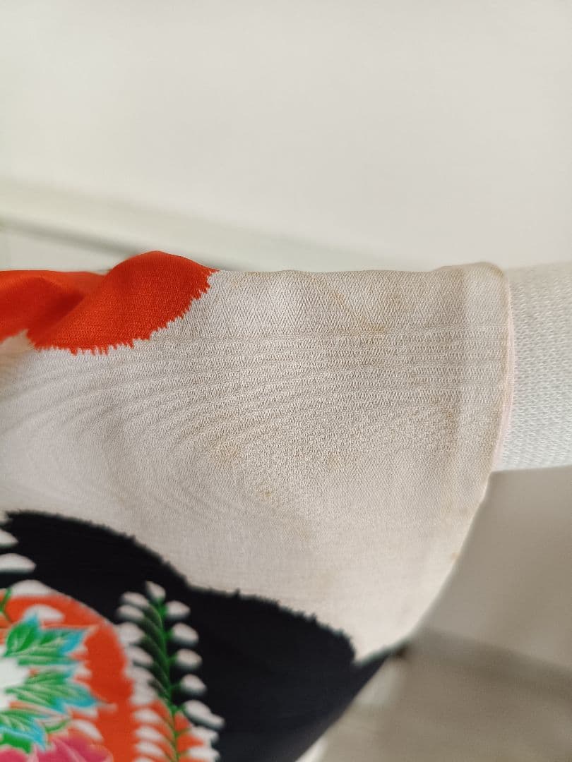 専用です☆アンティーク白黒ブルーの着物にエメラルドグリーンの作り帯セット☆