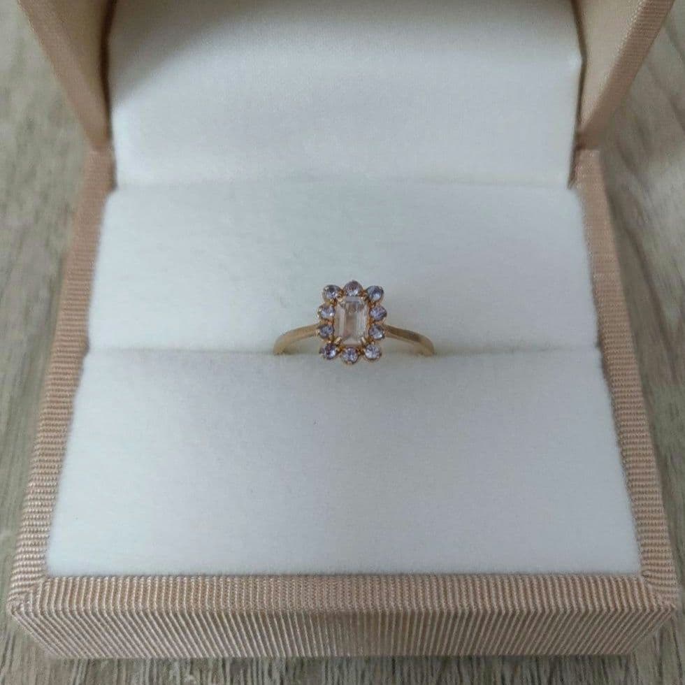 bizoux　ビズー　ムーンストーン×タンザナイト　ジョリー　9号