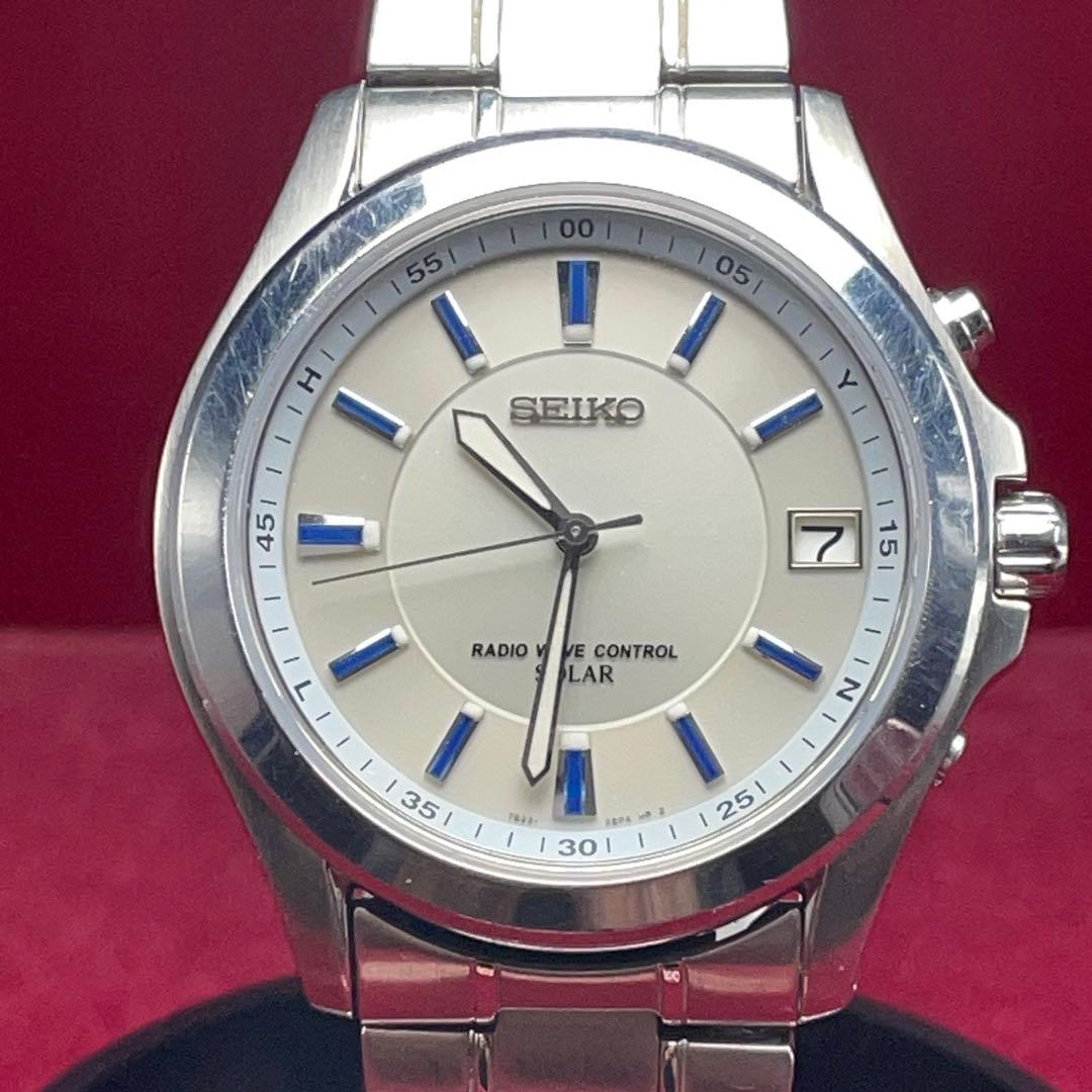 SEIKO RADIO WAVE CONTROL ソーラー 電波時計 純正ブレス