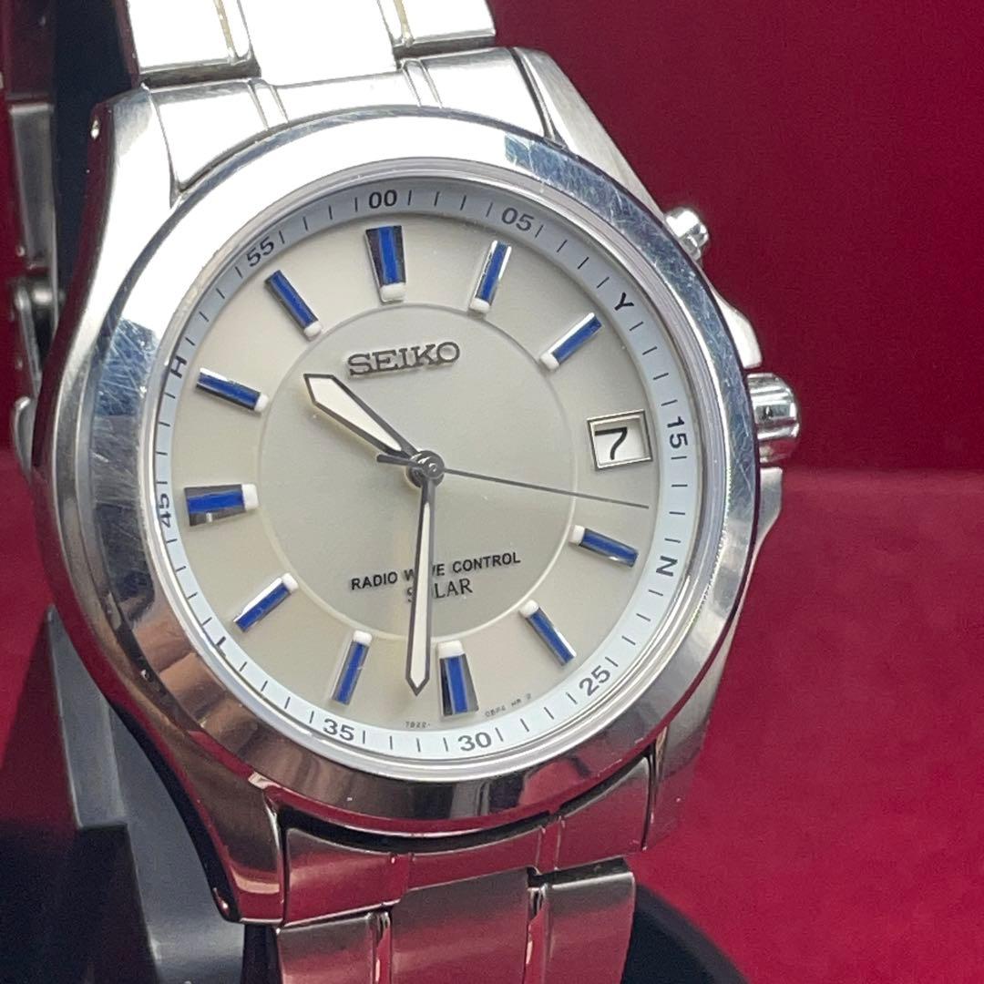 SEIKO RADIO WAVE CONTROL ソーラー 電波時計 純正ブレス