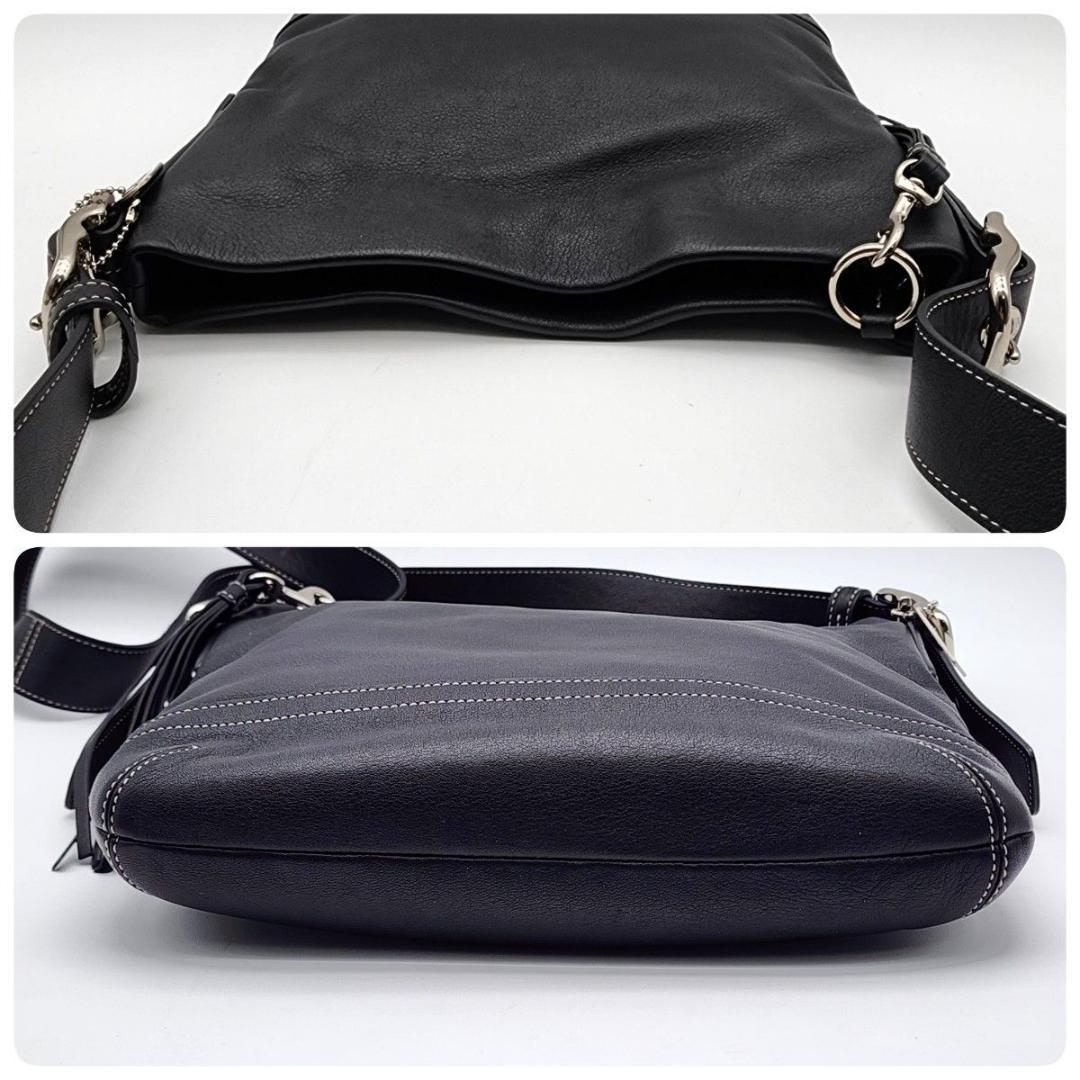 美品 COACH コーチ ショルダーバッグ シグネチャー ブラック 1415