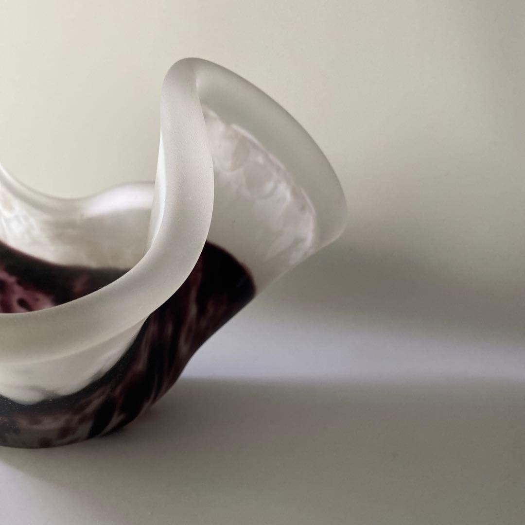 希少 36cm 藤田喬平 共箱付 自筆銘入り 花鉢 人間国宝 文化勲章