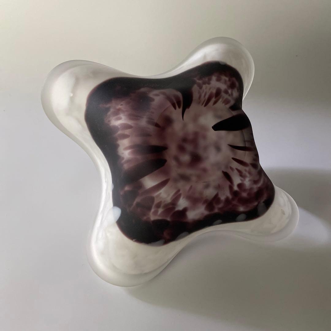 希少 36cm 藤田喬平 共箱付 自筆銘入り 花鉢 人間国宝 文化勲章