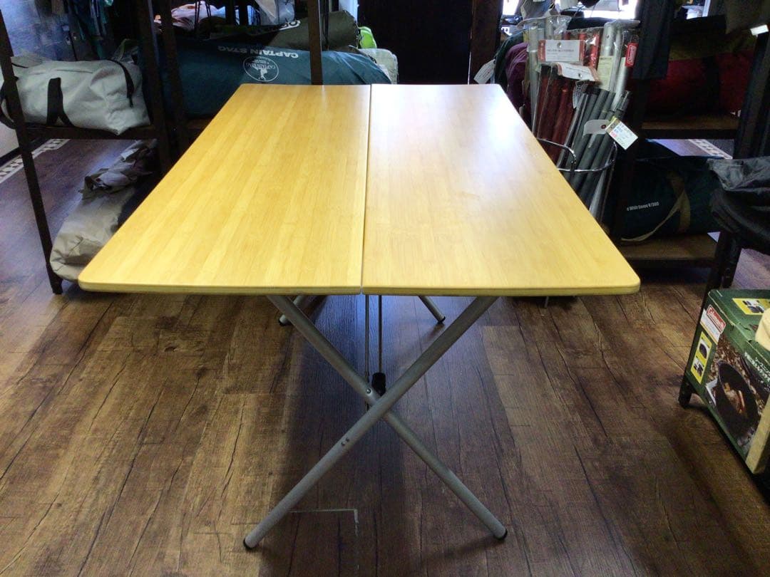 屋内使用のみ／ワンアクションテーブルロング竹※旧モデル／snowpeak