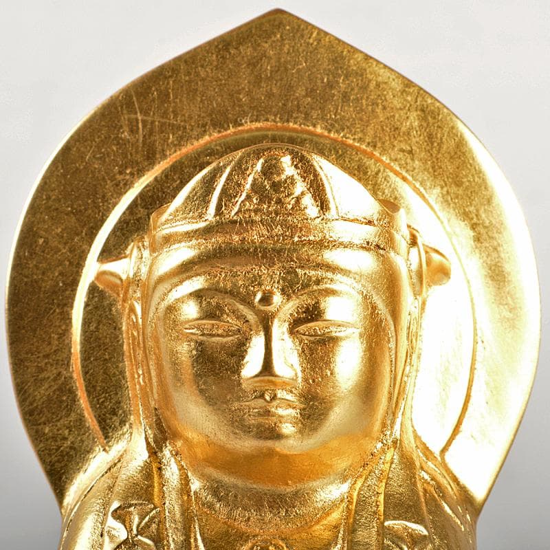 仏教美術　銅鍍金　慈眼院千体観音像　仏像　置物　共箱　C　R6876