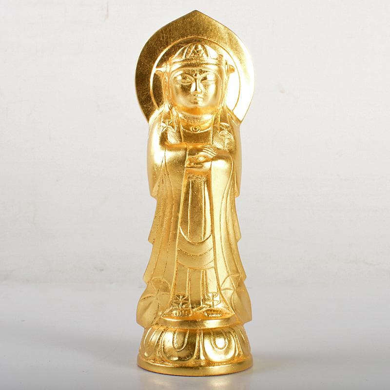 仏教美術　銅鍍金　慈眼院千体観音像　仏像　置物　共箱　C　R6876