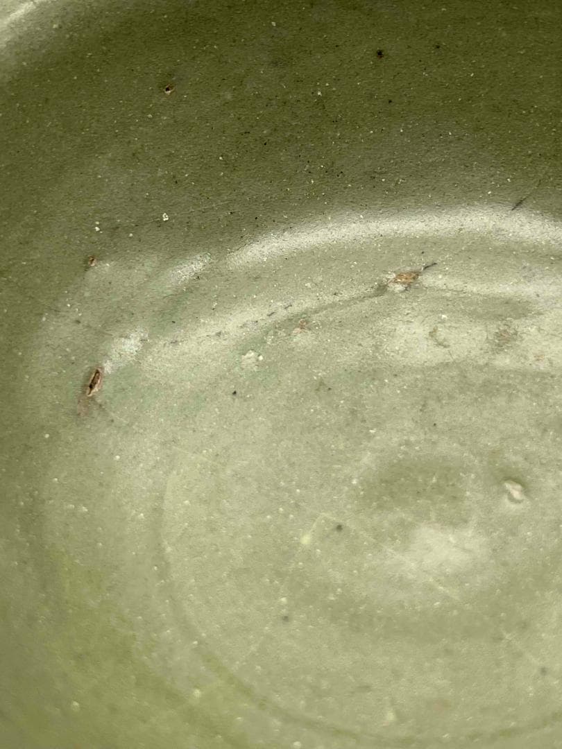 元時代 青磁 龍泉窯碗 青磁茶碗 唐物 古賞物 時代物 旧家蔵出し(