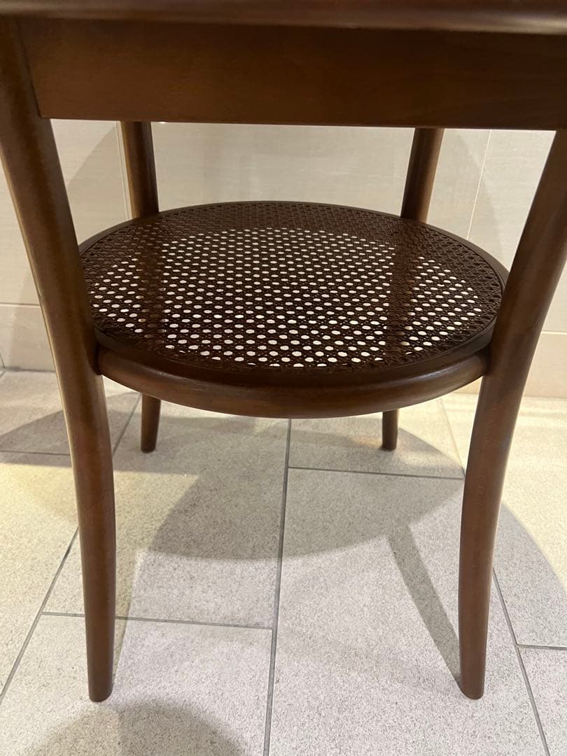 karimoku カリモク　丸テーブル　ラタン　ヴィンテージ