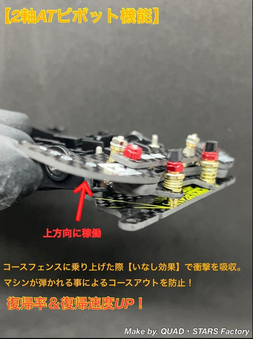 【ミニ四駆・MA用】2軸ATピボットバンパー　J-CUP2023／フルカーボン