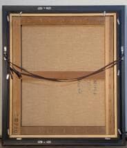 【真作】絵画　油彩10号　パンジー　青の静謐　静物画　優美な青の世界　Y93