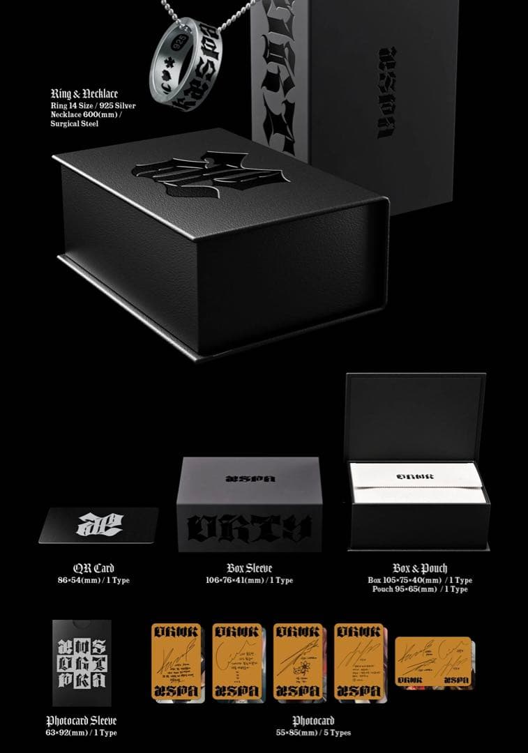 aespa Dirty Work Dirty Crew Ring 新品未開封