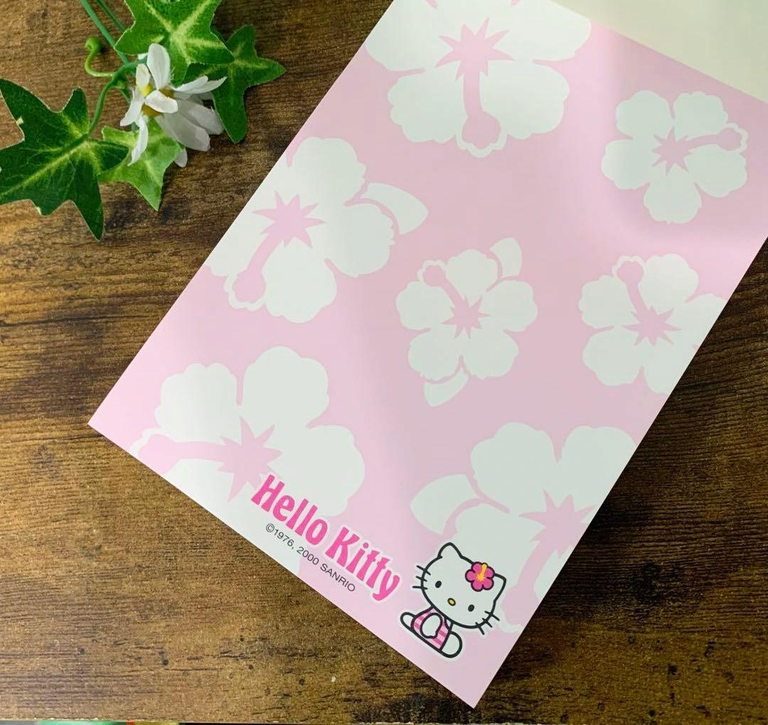 希少レア ハイビスカス柄 キティ メモ帳 2000年製 サンリオ
