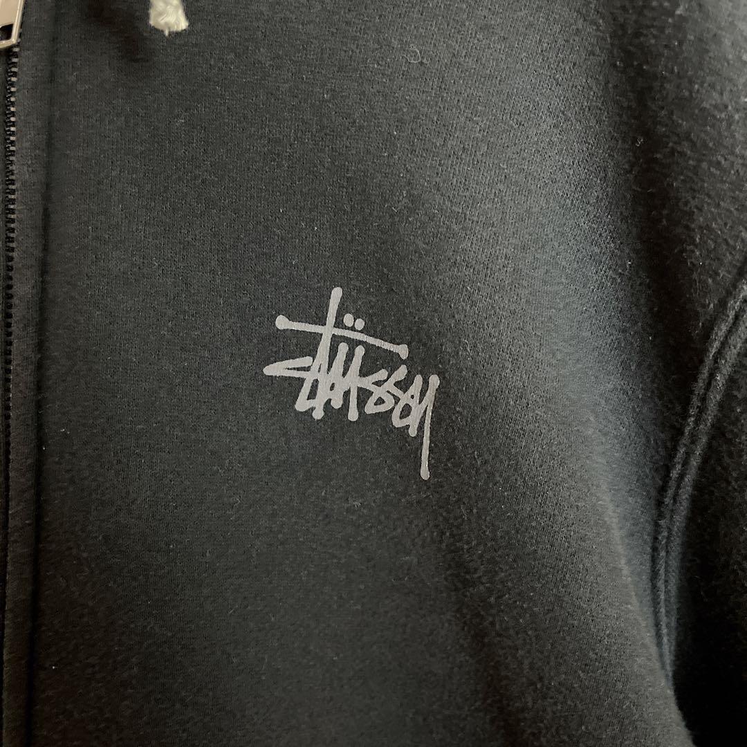 STUSSY◎USA製 ストックロゴ フルジップ パーカー D324