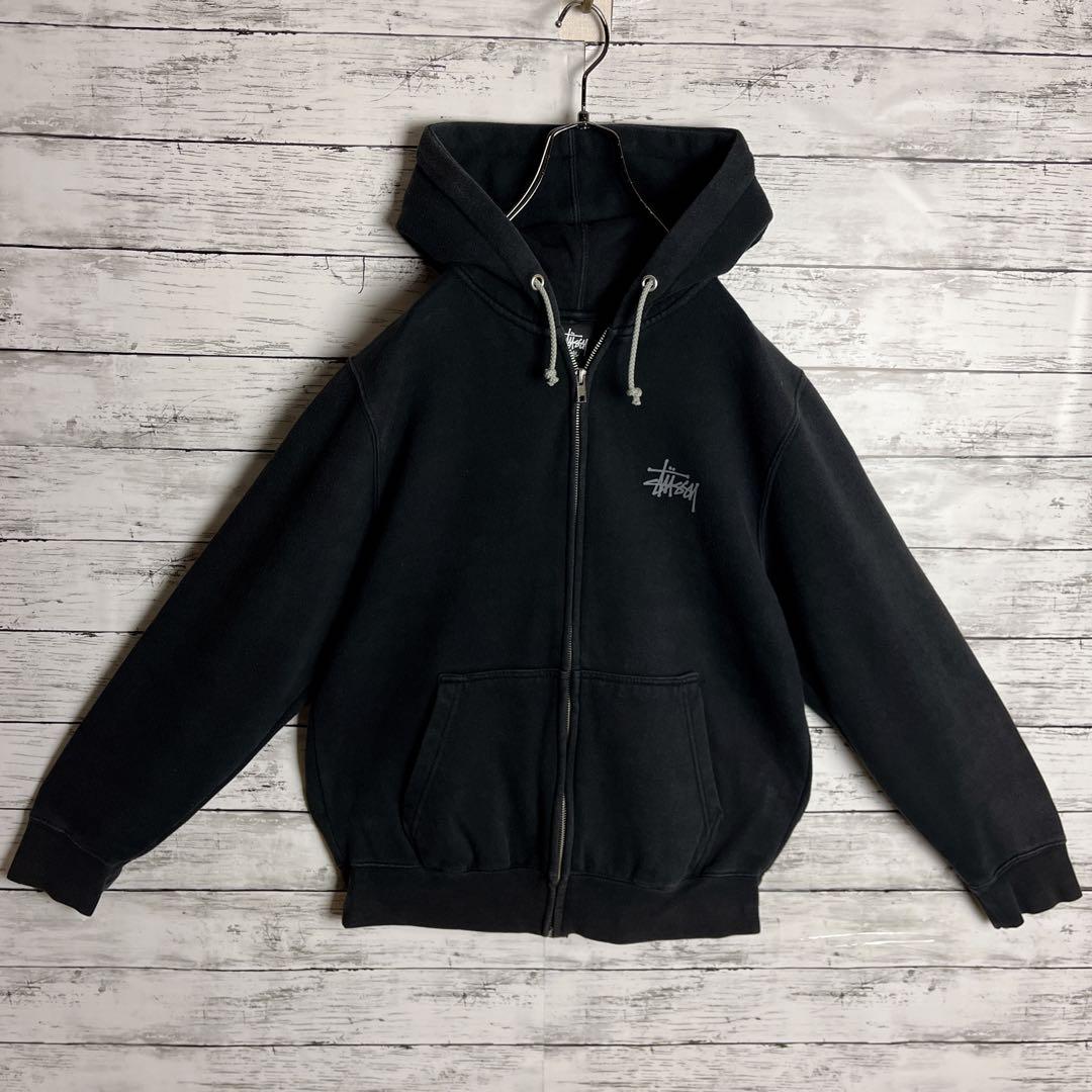 STUSSY◎USA製 ストックロゴ フルジップ パーカー D324