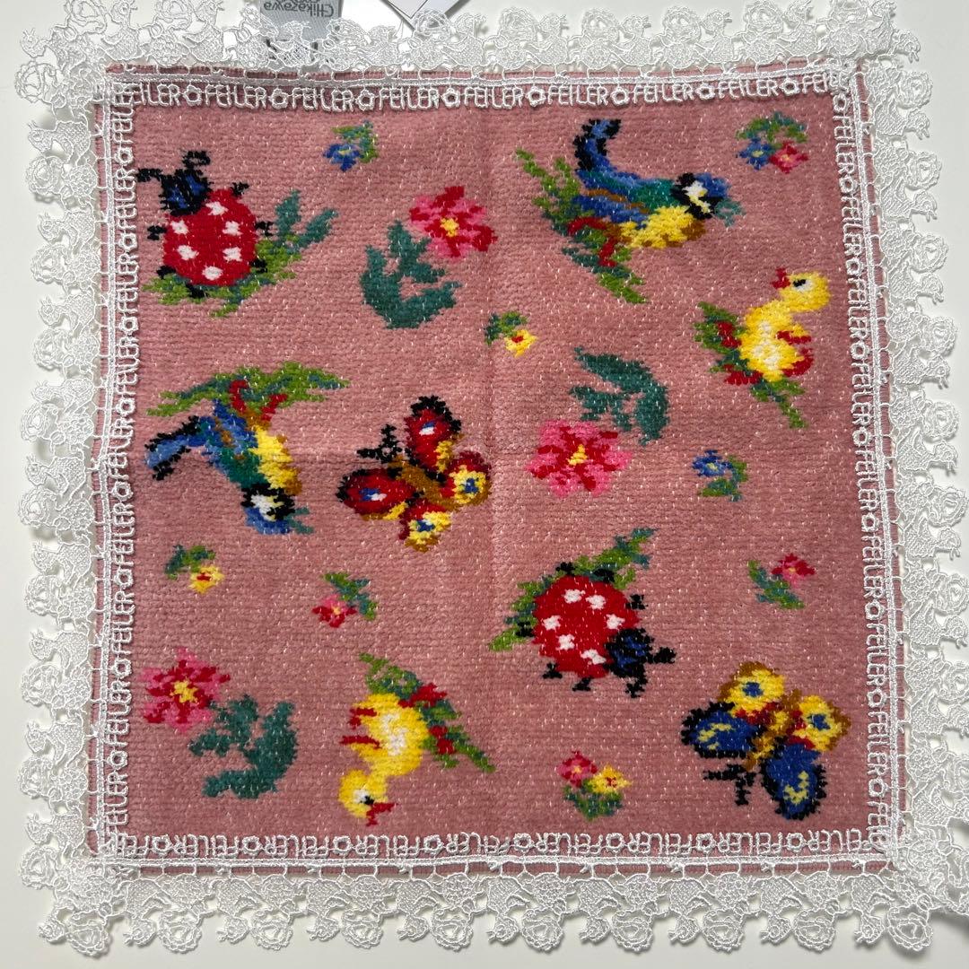 新品・おまけ付】フェイラー × 近沢レース店 ハイジハンカチ