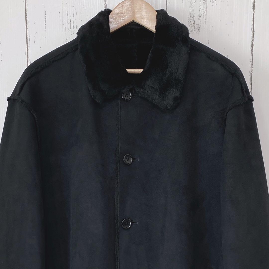 パ*歳様   カルバンクライン　ブラック　コート　ムートン