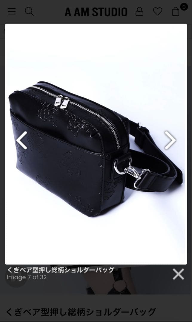 新品未使用 くぎベア型押し総柄ショルダーバッグ amilige アミリージュ