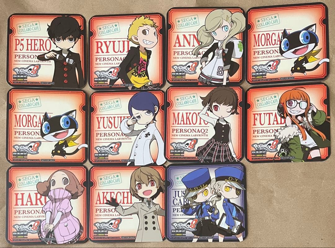 コンプセット ペルソナQ2 PQ2 セガ コラボ カフェ コースター