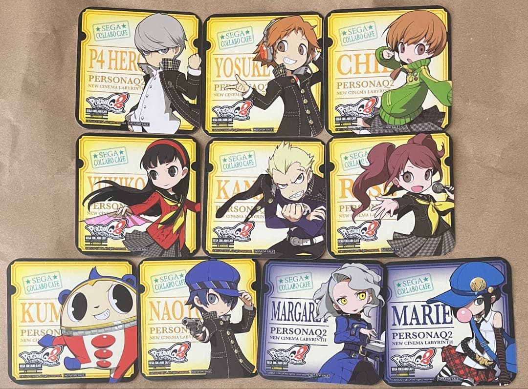 コンプセット ペルソナQ2 PQ2 セガ コラボ カフェ コースター