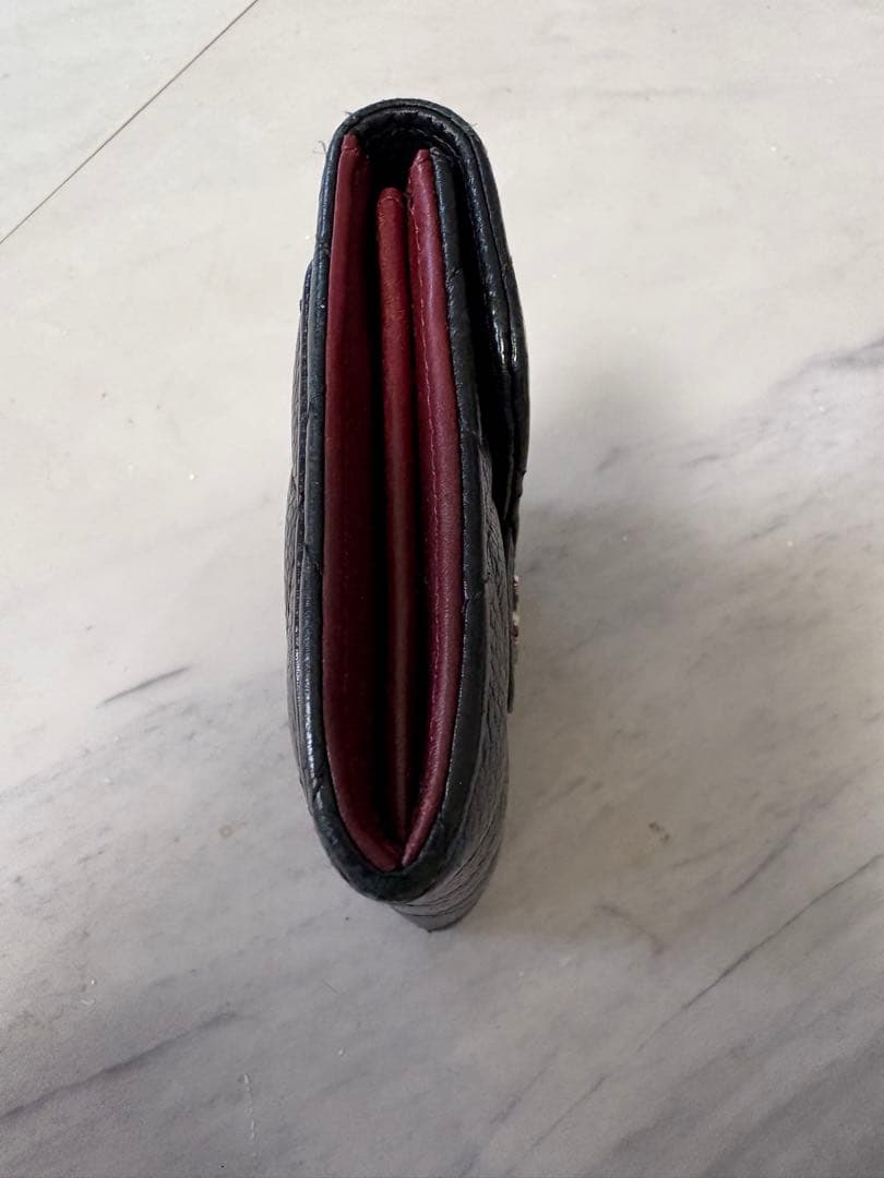 CHANEL マトラッセ・キャビアスキン・ケース／美品