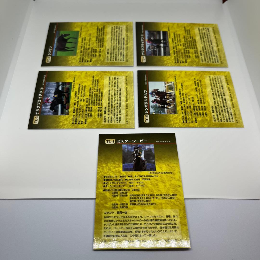 バンダイ トリプルクラウン ホログラムカード 5枚セット サラブレッドカード