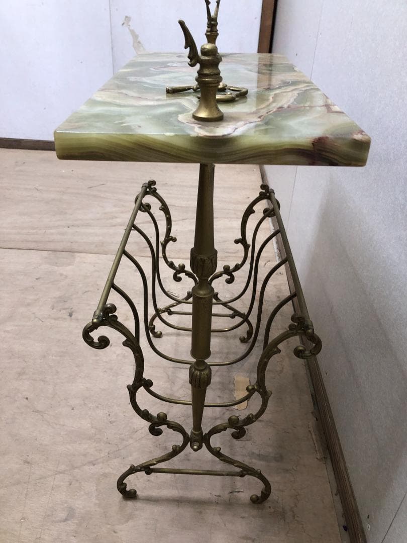 p*n様 ヴィンテージ マガジンラック　イタリア製　大理石天板　希少　25030