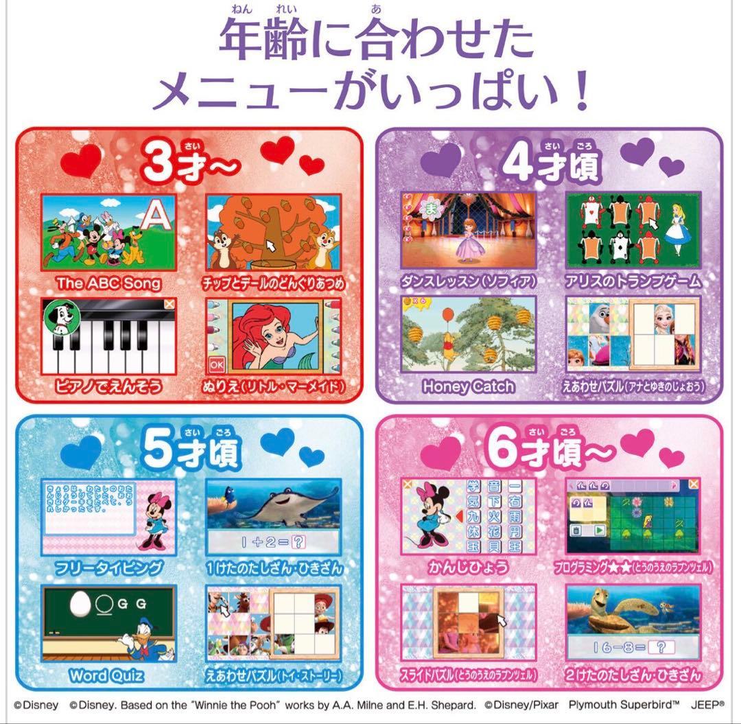 【新品未開封】ディズニー＆ピクサーキャラクターズ　ラーニングマイスイートパソコン