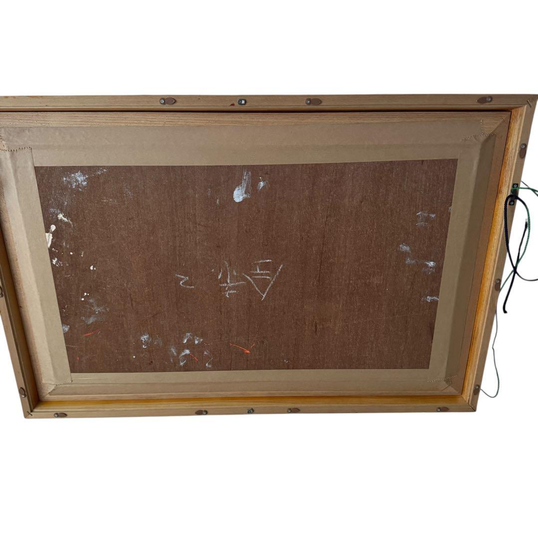 百瀬善明 立体画 盛り絵 赤富士 額装 72×48cm