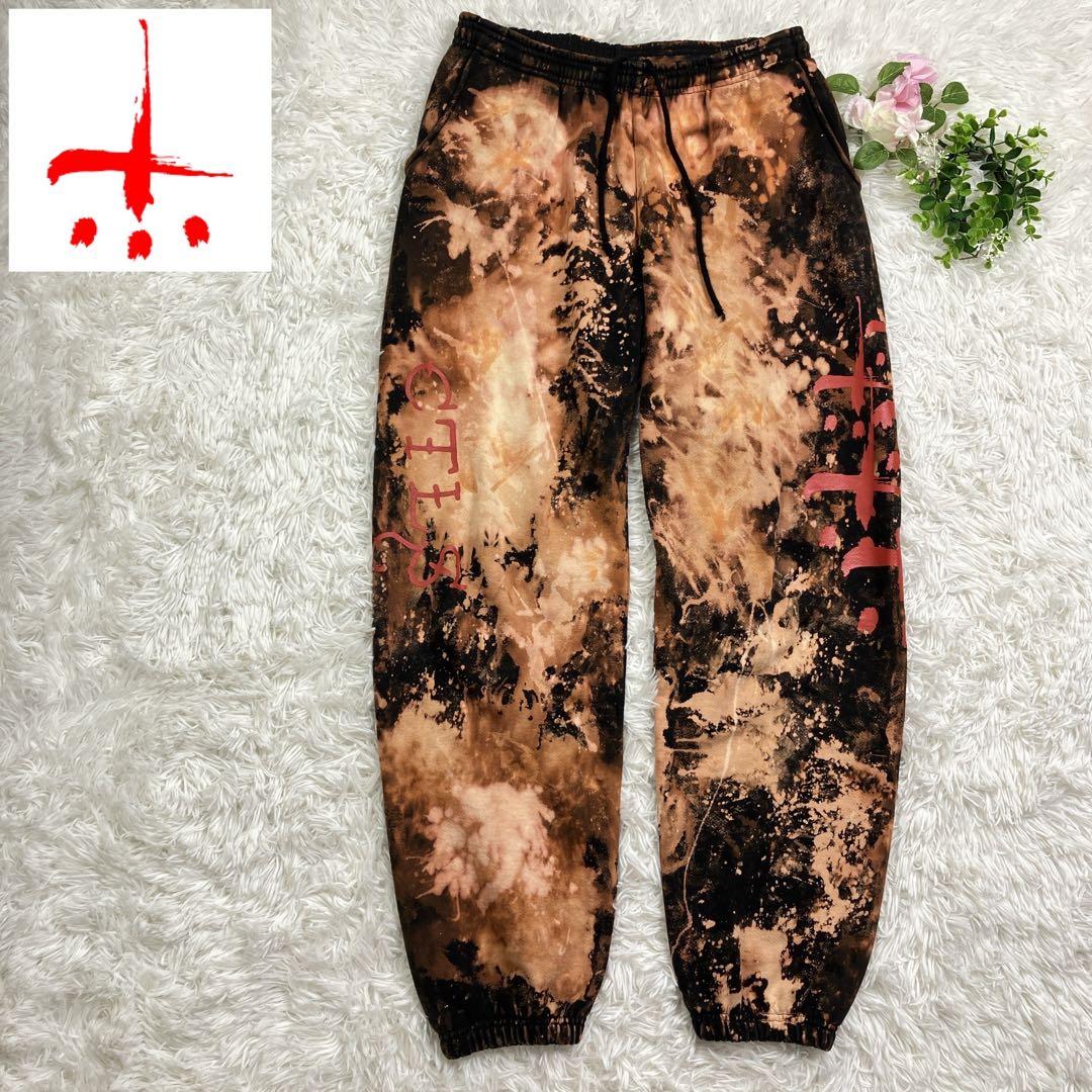 CVTVLISTカタリスト ロゴプリントブリーチ加工スウェットパンツ 2