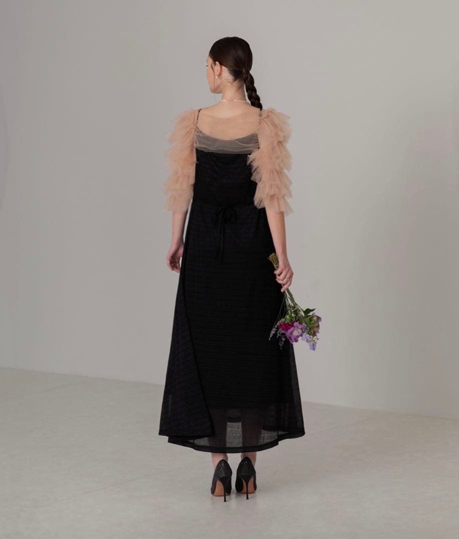 ティアードフリルチュールボレロワンピースドレス オケージョンドレス