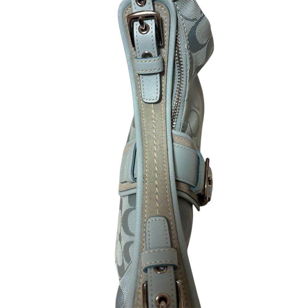 バッグ COACH SOHO signature shoulder bag blue