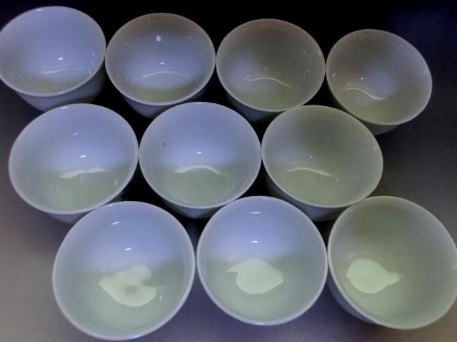 煎茶碗□10客 青絵 染付唐草紋 煎茶器 湯呑み 猪口 小