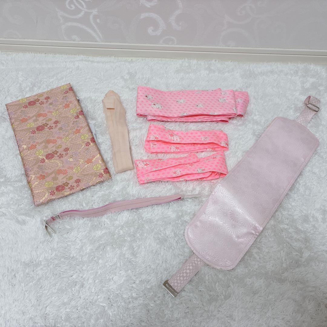 七五三 753 ７歳 はこせこセット　帯つき　小物多数　結び帯　箱せこ