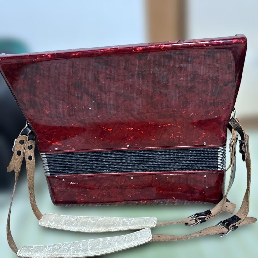 ヤマハ YAMAHA アコーディオン ピアノ 鍵盤 楽器 演奏 赤 ソフトケース